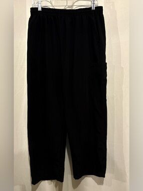 Women’s Black Elastic-Waist Uniform Pants